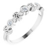 14K White .10 CTW  Natural Diamond Bezel-Set Ring              