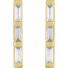 14K Yellow 1/8 CTW Natural Diamond Bar Earrings