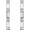 Sterling Silver 1/8 CTW Natural Diamond Bar Earrings