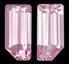 Real Pink Kunzite Gemstones, Fancy Cut, 53 carats, 25 x 12 mm Matching Pair, AfricaGems Certified - A Super Gem
