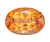 3.77 Carat Peachy Colored Carat Imperial Topaz Gemstone in Oval Shape, Cut, 10.8 x 7.5 mm