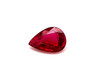 1.09 Carat Dark Red Ruby Pear Gem - Slightly Purplish - $3886 USD