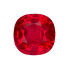 1.05 Carat Rich Ruby Gemstone, Cushion Shape, 6 x 5.9 mm