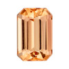 0.66 Carat Imperial Topaz Gemstone, Octagon Shape, 6 x 4 mm