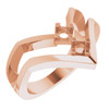Family V Ring Mounting in 10 Karat Rose Gold for Round Stone