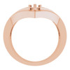 Family V Ring Mounting in 10 Karat Rose Gold for Round Stone
