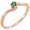 Family Bypass Ring Mounting in 10 Karat Rose Gold for Round Stone