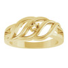 Family Freeform Ring Mounting in 18 Karat Yellow Gold for Round Stone