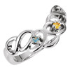 Family V Ring Mounting in Platinum for Round Stone