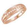 7 Stone Band Mounting in 14 Karat Rose Gold for Round Stone