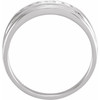 7 Stone Band Mounting in Sterling Silver for Round Stone