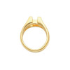 Solitaire Ring Mounting in 14 Karat Rose Gold for Square Stone