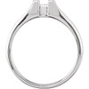 Solitaire Ring Mounting in 14 Karat Rose Gold for Square Stone