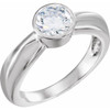 Bezel Set Solitaire Engagement Ring Mounting in 10 Karat Rose Gold for Round Stone