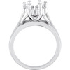 Solitaire Engagement Ring Mounting in 10 Karat White Gold for Round Stone