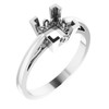 Scroll Setting Ring Mounting in Platinum for Square Stone