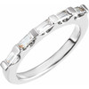 Five Stone Anniversary Band Mounting in 18 Karat White Gold for Straight Baguette Stone