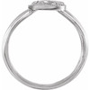 Initial Ring Mounting in 14 Karat White Gold