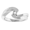 Family Bypass Ring Mounting in 18 Karat White Gold for Round Stone