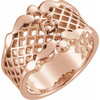 Family Ring Mounting in 10 Karat Rose Gold for Round Stone