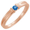 Family Stackable Ring Mounting in 18 Karat Rose Gold for Round Stone