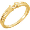 Family Stackable Ring Mounting in 18 Karat Yellow Gold for Round Stone