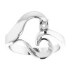 Family Heart Ring Mounting in Platinum for Round Stone