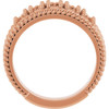 Family Negative Space Ring Mounting in 18 Karat Rose Gold for Round Stone