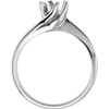 Twist Solitaire Ring Mounting in 18 Karat Yellow Gold for Round Stone