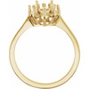 Halo Style Ring Mounting in 18 Karat White Gold for Heart Cut Stone