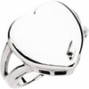 Engravable Family Heart Ring Mounting in Platinum for Round Stone
