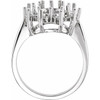 Halo Style Ring Mounting in 10 Karat White Gold for Oval Stone