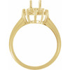 Halo Style Ring Mounting in 14 Karat Rose Gold for Marquise Stone