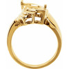 Solitaire Ring Mounting in 14 Karat Rose Gold for Marquise Stone