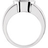 Bezel Set Ring Mounting in Platinum for Oval Stone