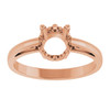 Solitaire Scroll Setting Ring Mounting in 10 Karat Rose Gold for Round Stone