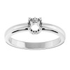 Solitaire Scroll Setting Ring Mounting in 18 Karat White Gold for Round Stone