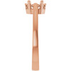 Scroll Setting Solitaire Ring Mounting in 18 Karat Rose Gold for Oval Stone
