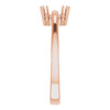 Marquise 6 Prong V End Scroll Setting Ring Mounting in 18 Karat Rose Gold for Marquise Stone