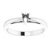 Scroll Setting Solitaire Ring Mounting in Sterling Silver for Pear Cut Stone