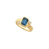 Bezel Set Ring Mounting in 18 Karat Rose Gold for Emerald cut Stone