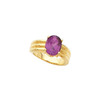 Solitaire Ring Mounting in 10 Karat Yellow Gold for Oval Stone