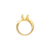 Solitaire Ring Mounting in 10 Karat Yellow Gold for Oval Stone