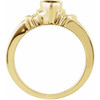 Bezel Set Accented Ring Mounting in 14 Karat Rose Gold for Marquise Stone