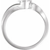 Solitaire Ring Mounting in Sterling Silver for Pear Cut Stone