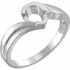 Solitaire Ring Mounting in 18 Karat White Gold for Pear Cut Stone