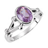 Bezel Set Split Shank Ring Mounting in 14 Karat Rose Gold for Oval Stone