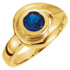 Bezel Set Ring Mounting in 14 Karat Rose Gold for Round Stone