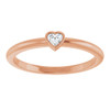 14K Rose 1/10 CT Natural Diamond Stackable Ring
