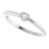 Platinum 1/10 CT Natural Diamond Stackable Ring